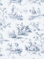 Toile Design in Blue Fine Art Print