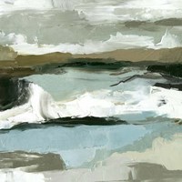 Textured Ocean Tide II Framed Print