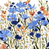 Bright Wildflower Medley IV Fine Art Print