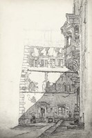 European Building Sketch I Fine Art Print