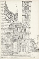 European Building Sketch II Fine Art Print