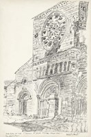 European Building Sketch III Fine Art Print