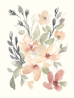 Peachy Pink Blooms I Fine Art Print