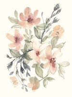 Peachy Pink Blooms II Fine Art Print