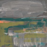 Emerald & Coral Glimpse I Fine Art Print