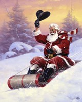 Here Comes Santa Fine Art Print