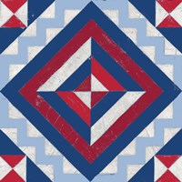 Americana Quilt Motif I Framed Print
