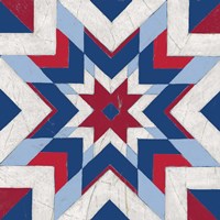 Americana Quilt Motif II Framed Print