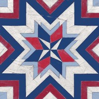 Americana Quilt Motif III Framed Print