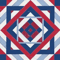 Americana Quilt Motif IV Framed Print
