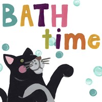 Cute Cat Bath IV Fine Art Print