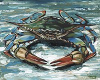 Blue Palette Crab II Fine Art Print