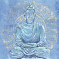 Buddha on Blue I Fine Art Print