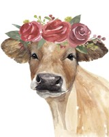 Flowered Cow II Fine Art Print