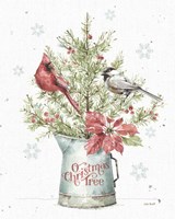 A Christmas Weekend II with Chickadee Fine Art Print