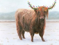 King of the Highland Fields Lights Crop Fine Art Print