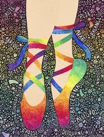 Rainbow Ballet Slippers Fine Art Print