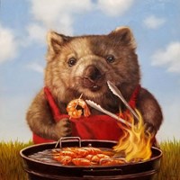 Shrimp On The Barbie Fine Art Print