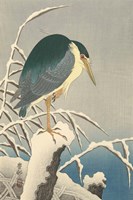 Heron in Snow, 1920-1930 Fine Art Print