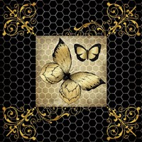 Golden Butterflies 2 Framed Print