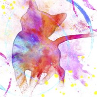 Painted Pink Cat Fine Art Print