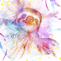 Painted Pink Sloth Fine Art Print