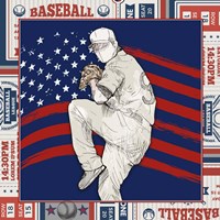 American Baseball Player 1 Fine Art Print