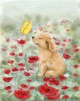 Golden with Butterfly Fine Art Print