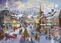 Victorian Christmas Village Fine Art Print