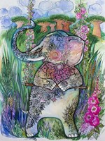Swinging Elephant 2 Fine Art Print