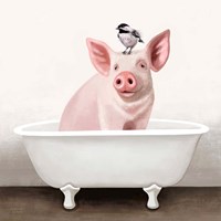 Pig in Bathtub Fine Art Print