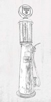 Fuel Station Sketch No. 3 Framed Print