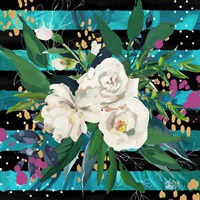 Floral w/ Stripes Fine Art Print
