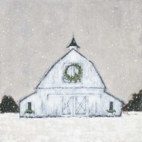 Christmas Snowy Barn Fine Art Print