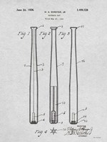 Baseball Bat Patent Fine Art Print