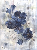 Blue Cottage Flowers Fine Art Print