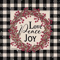 Love Peace Joy with Berries Fine Art Print