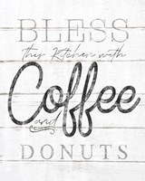 Bless This Kitchen With Coffee and Donuts Fine Art Print