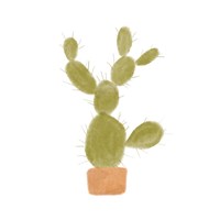 Watercolor Cactus I Framed Print