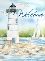 East Coast Lighthouse portrait I-Welcome Fine Art Print