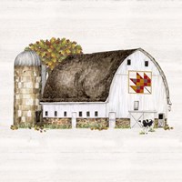 Fall Barn Quilt II Fine Art Print