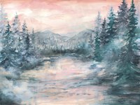 Morning Mist at Pine Lake Fine Art Print