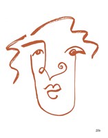 Making Faces VIII Terracotta Fine Art Print