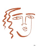 Making Faces V Terracotta Fine Art Print