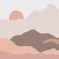 Mountainous II Pink Fine Art Print