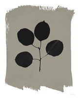 Nature by the Lake Leaves II Gray Fine Art Print