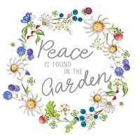 Peace Is Found In The Garden Fine Art Print