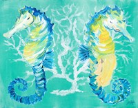 Seahorses on Coral Fine Art Print