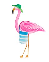 Beach Flamingo I Fine Art Print