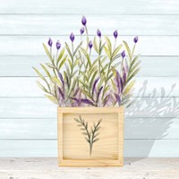 Lavender and Wood Square II Fine Art Print